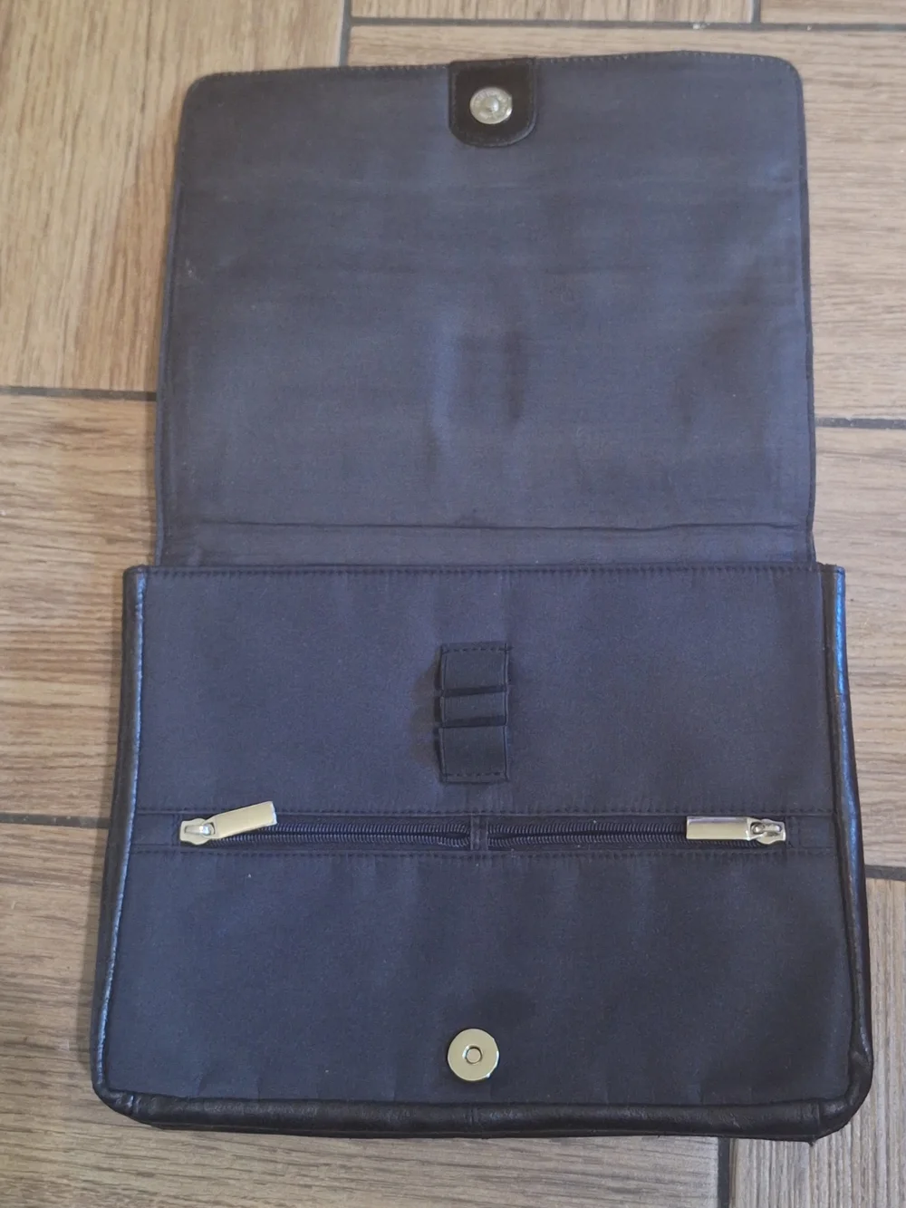 NWT Vintage Wilsons Leather Organizer Crossbody Bag - Espresso Brown